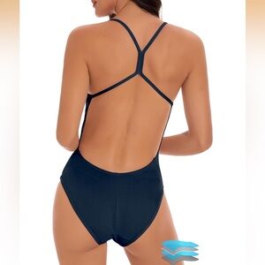 Beautikini Period Swimwear size XS navy blue Swimsuit Leakproof Racerback upf 50